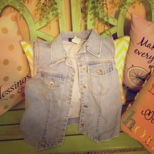 Ladies faded glory small denim vest
